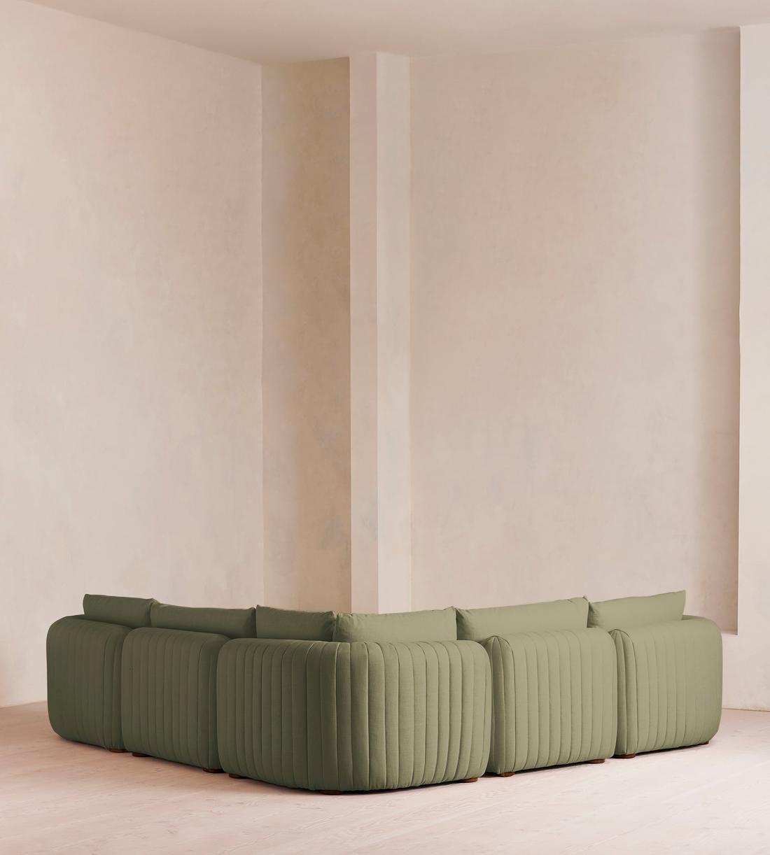 Vivienne Modular Corner Sofa - Linen - Sage - Images - Image 3