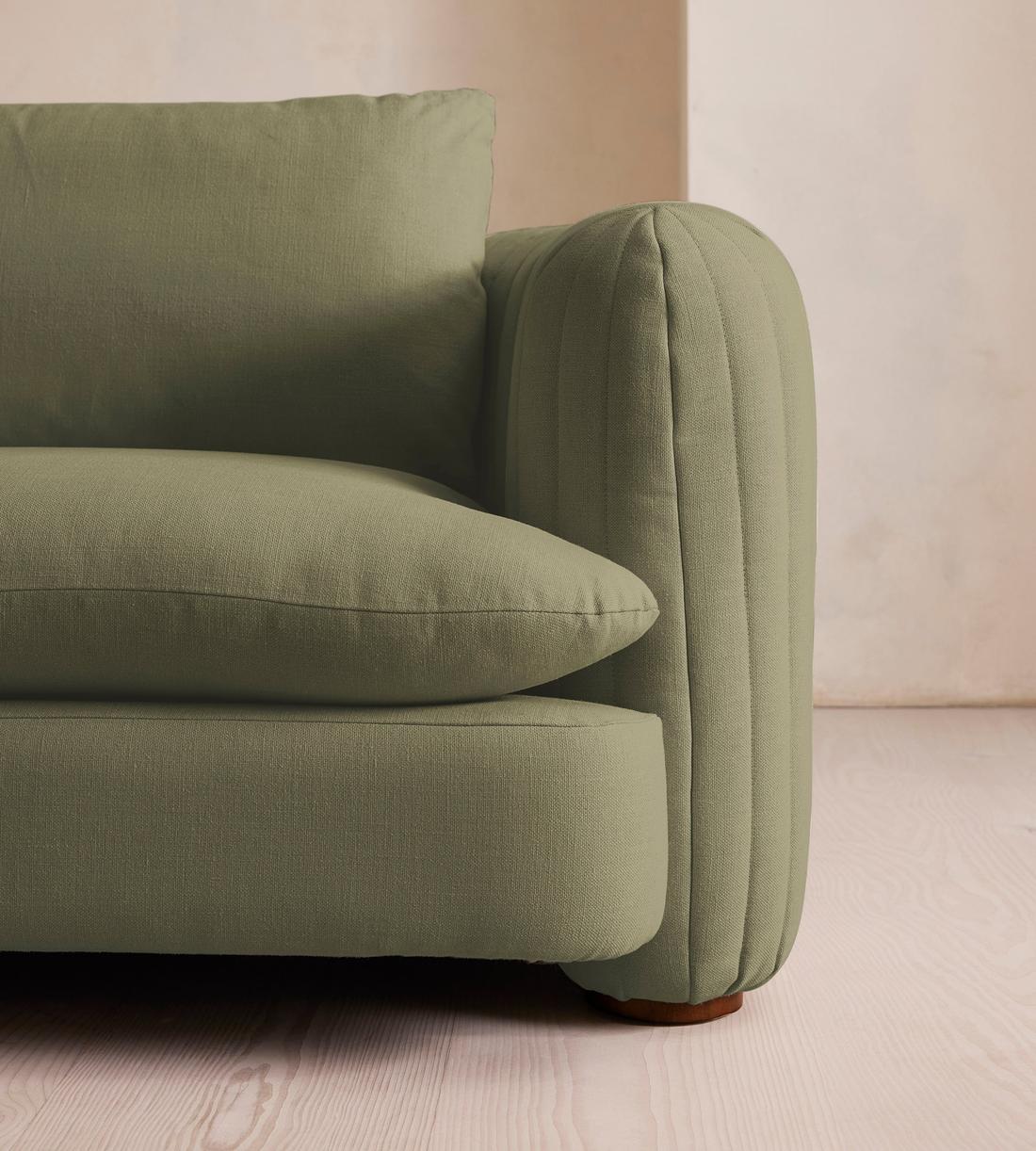 Vivienne Deeper Sit Sectional Sofa - Corner Sofa - Linen - Sage - US - Images - Image 5