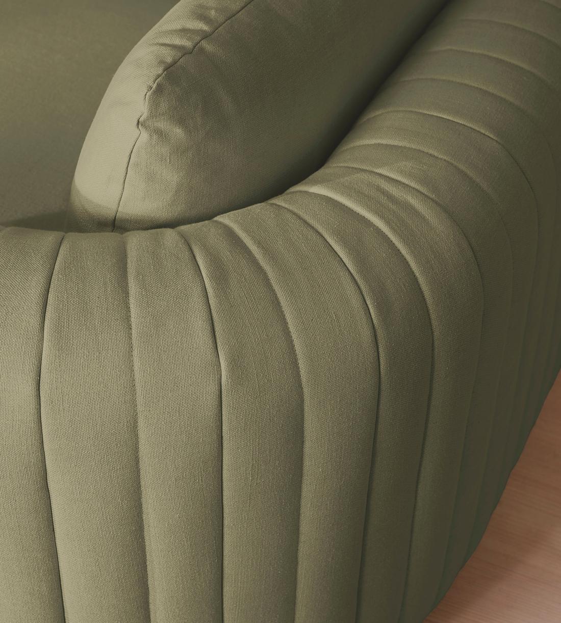 Vivienne Deeper Sit Sectional Sofa - Corner Sofa - Linen - Sage - US - Images - Image 7