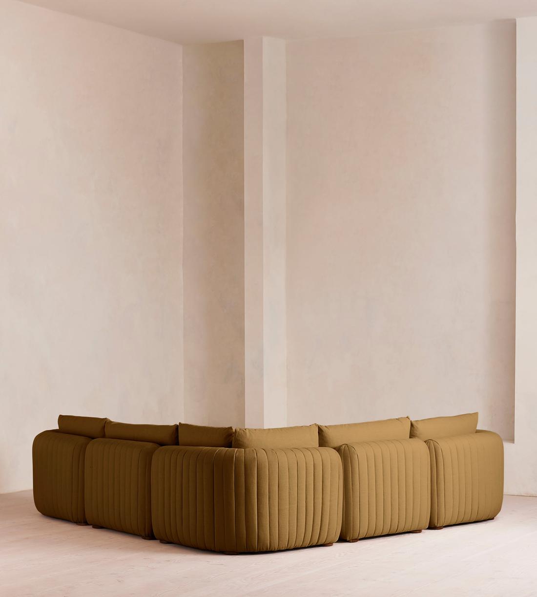 Vivienne Deeper Sit Modular Sofa - Corner Sofa - Linen - Ochre - Images - Image 3