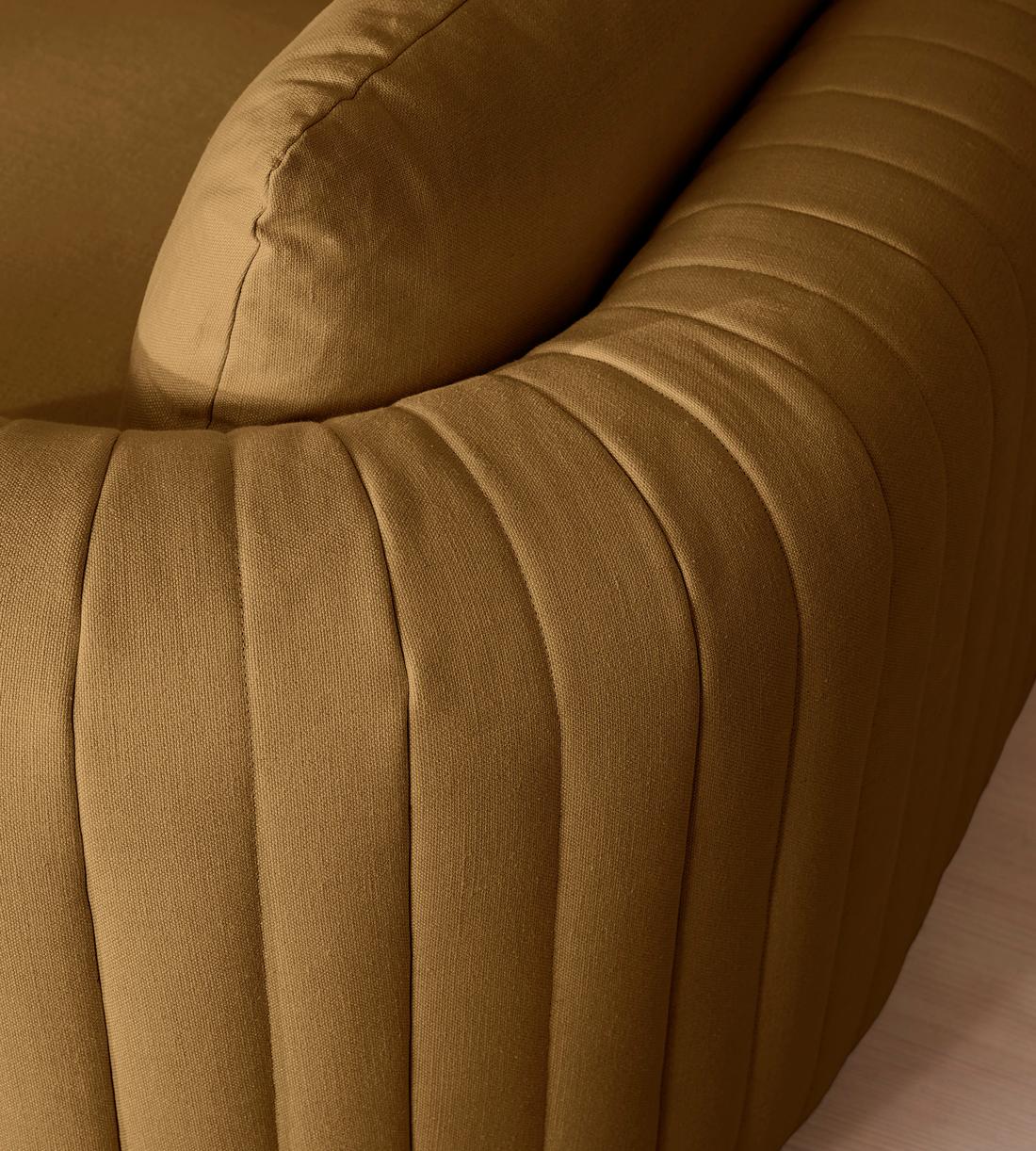 Vivienne Deeper Sit Modular Sofa - Corner Sofa - Linen - Ochre - Images - Image 7