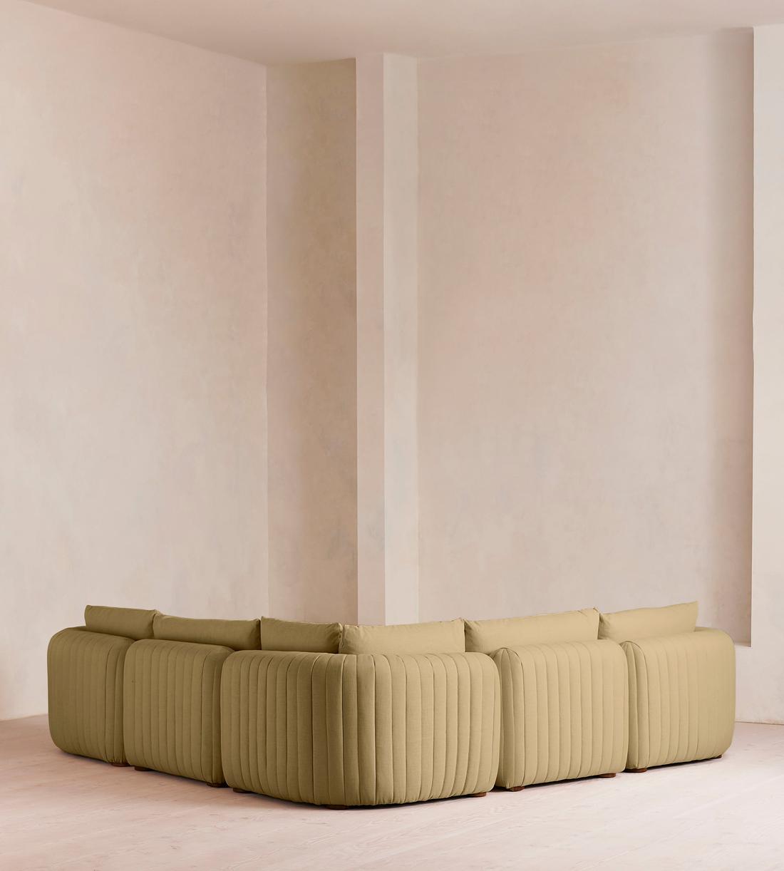 Vivienne Sectional Corner Sofa - Linen - Wheat - US - Images - Image 3