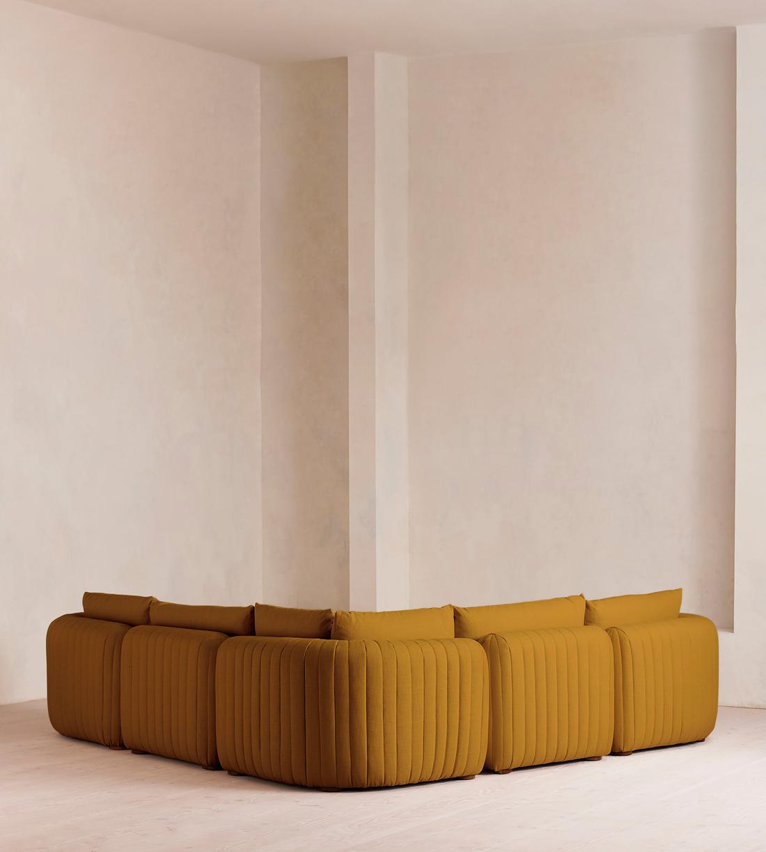 Vivienne Deeper Sit Sectional Sofa - Corner Sofa - Linen - Turmeric - US - Images - Image 3