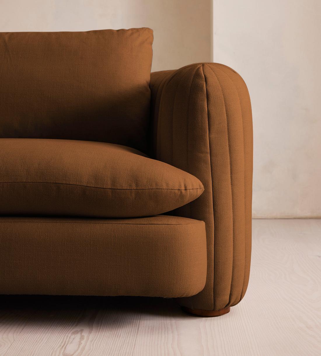 Vivienne Deeper Sit Modular Sofa - Corner Sofa - Linen - Terracotta - UK - Images - Image 5