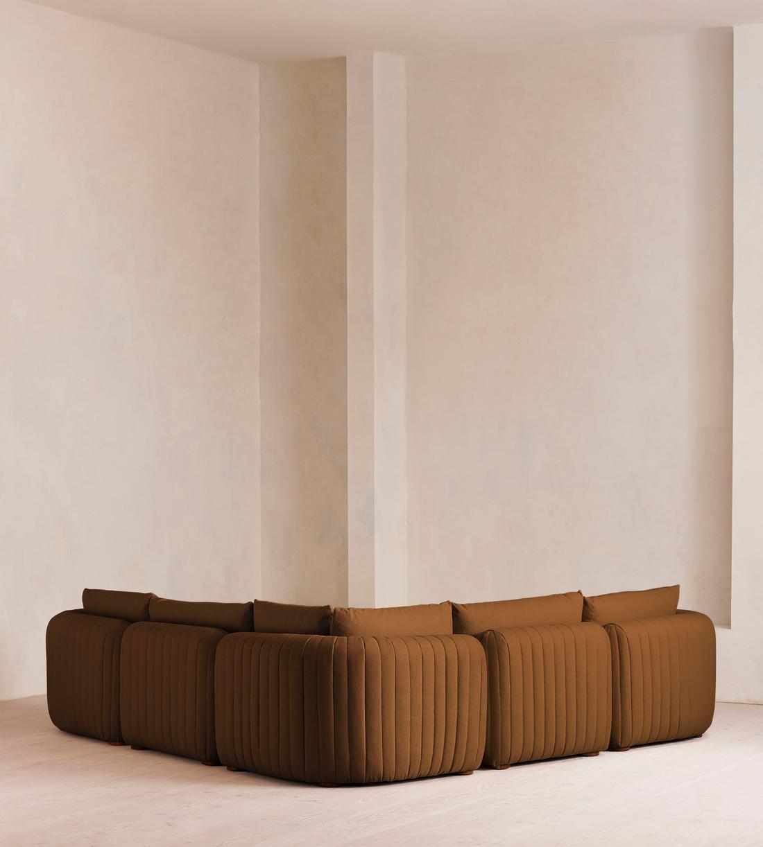 Vivienne Deeper Sit Sectional Sofa - Corner Sofa - Linen - Terracotta - US - Images - Image 3