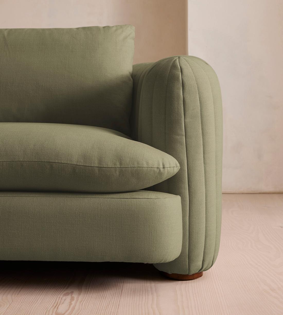 Vivienne Deeper Sit Modular Sofa - Four Seater - Linen - Sage - Images - Image 5