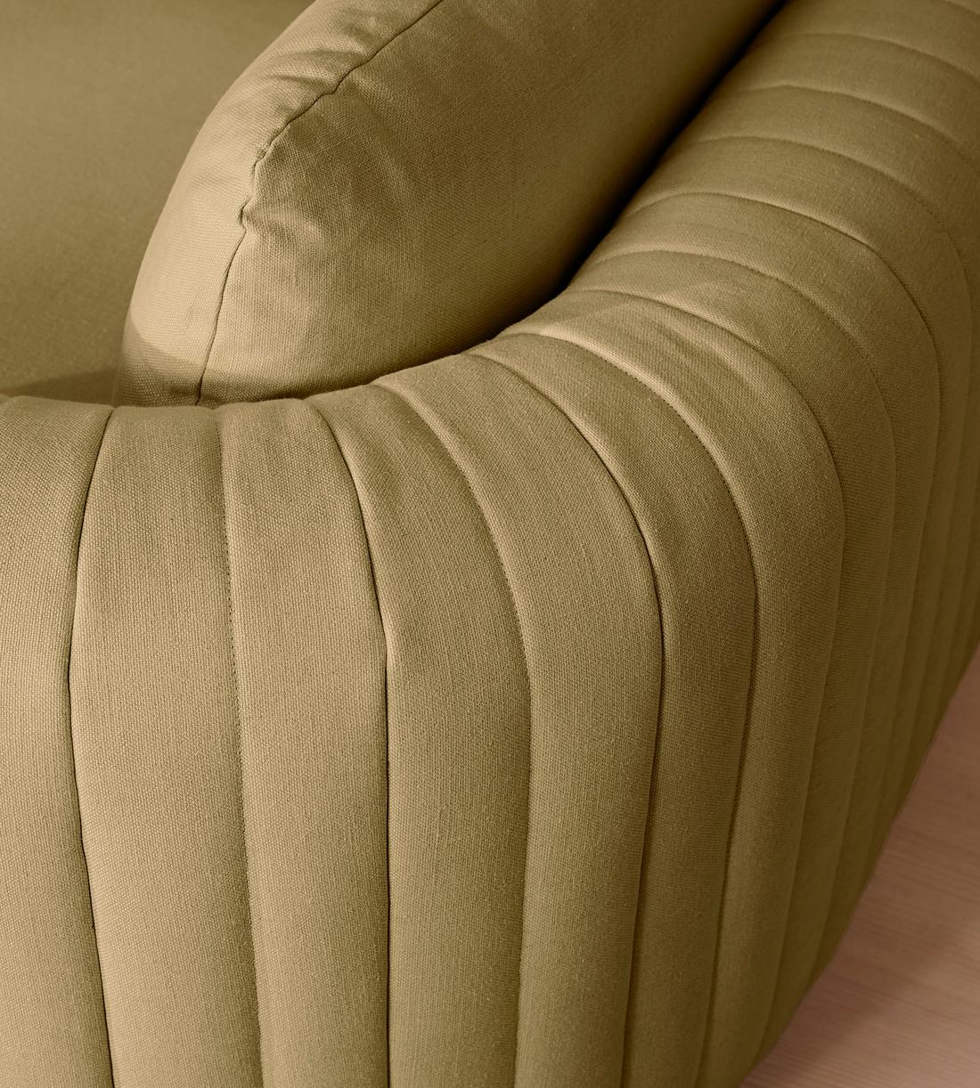Vivienne Deeper Sit Modular Sofa - Four Seater - Linen - Wheat - Images - Image 7