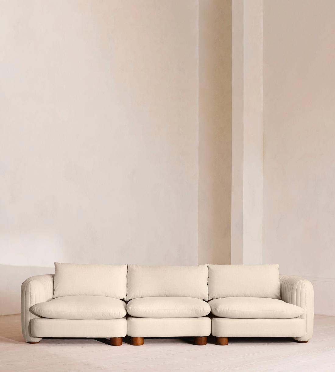 Vivienne Modular Sofa - Four Seater - Linen - Bisque - Listing - Image 1