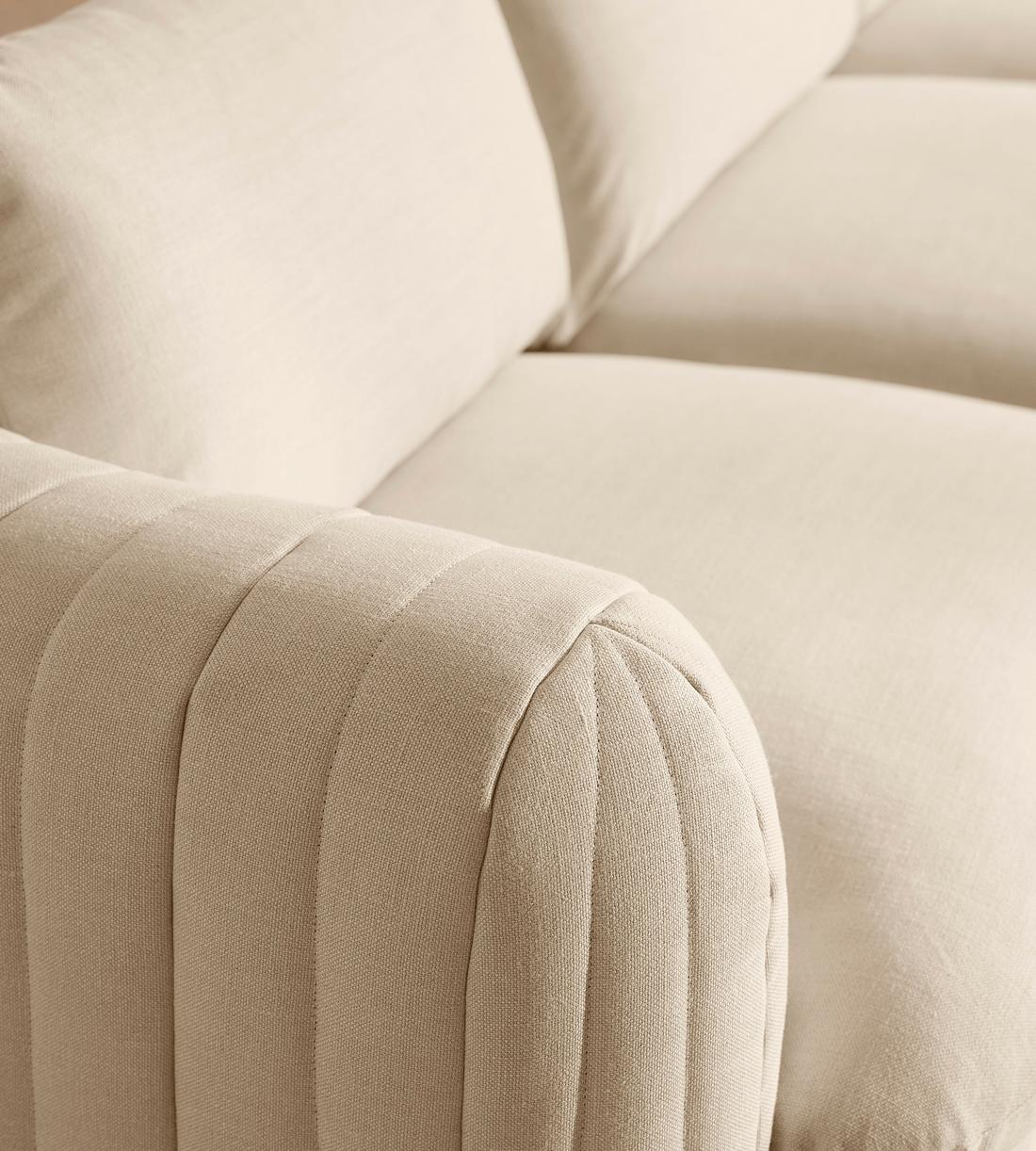 Vivienne Deeper Sit Sectional Sofa - Four Seater - Linen - Bisque - US - Images - Image 4