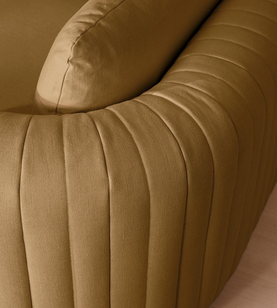 Vivienne Deeper Sit Modular Sofa - Four Seater - Linen - Ochre - Images - Image 7
