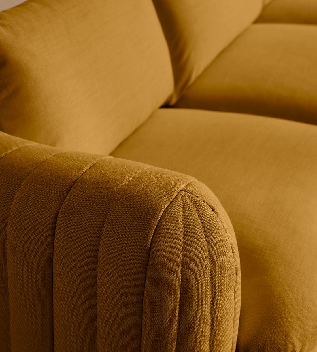 Vivienne Deeper Sit Modular Sofa - Four Seater - Linen - Turmeric - UK - Images - Image 4