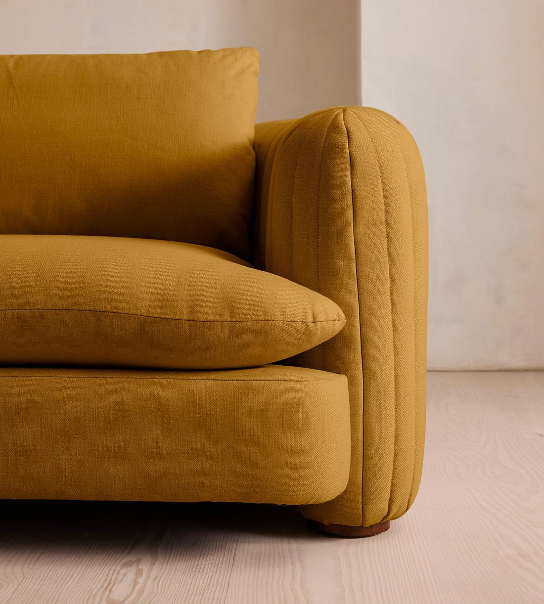 Vivienne Sectional Sofa - Four Seater - Linen - Turmeric - US - Images - Image 5