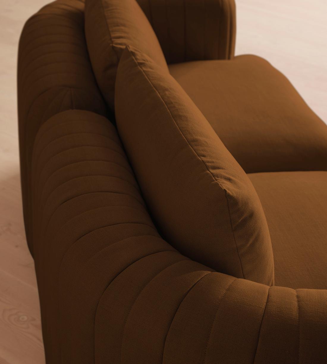 Vivienne Modular Sofa - Three Seater - Linen - Terracotta - UK - Images - Image 4