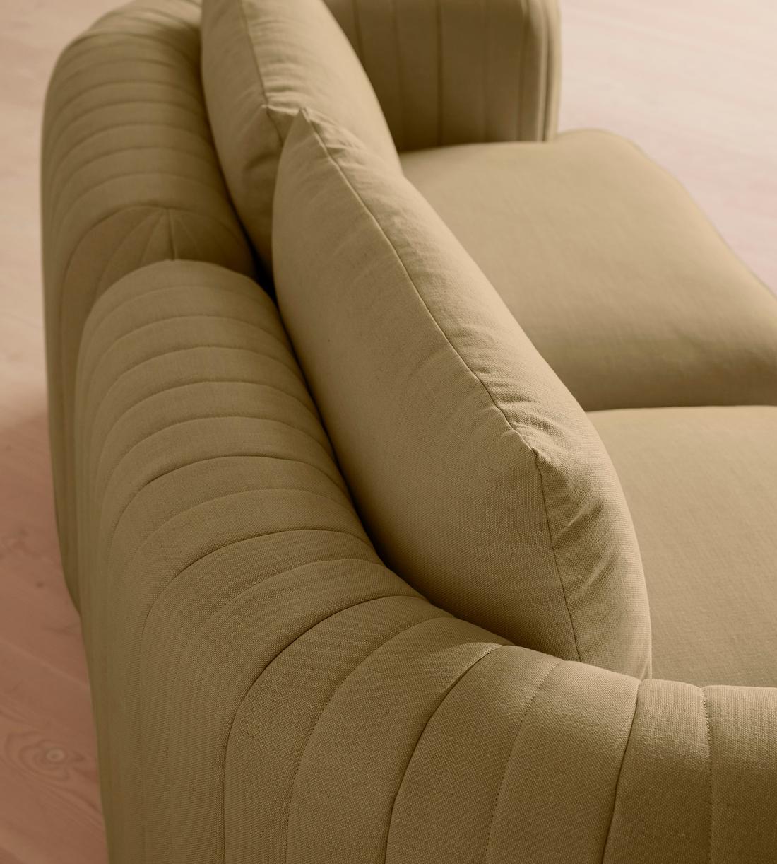 Vivienne Sectional Sofa - Three Seater - Linen - Wheat - US - Images - Image 4