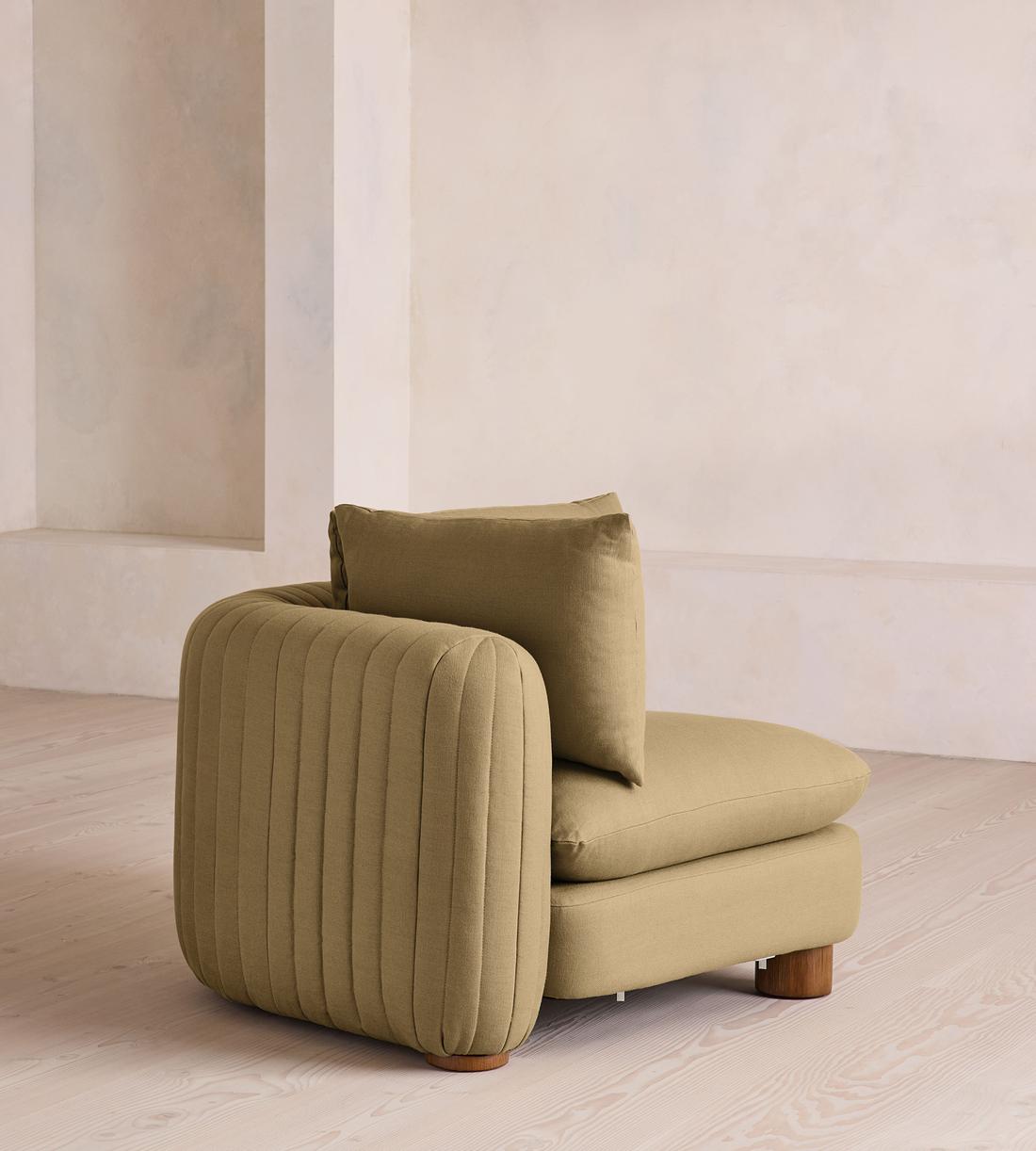 Vivienne Deeper Sit Modular Sofa - Corner Module - Linen - Wheat - Image 9