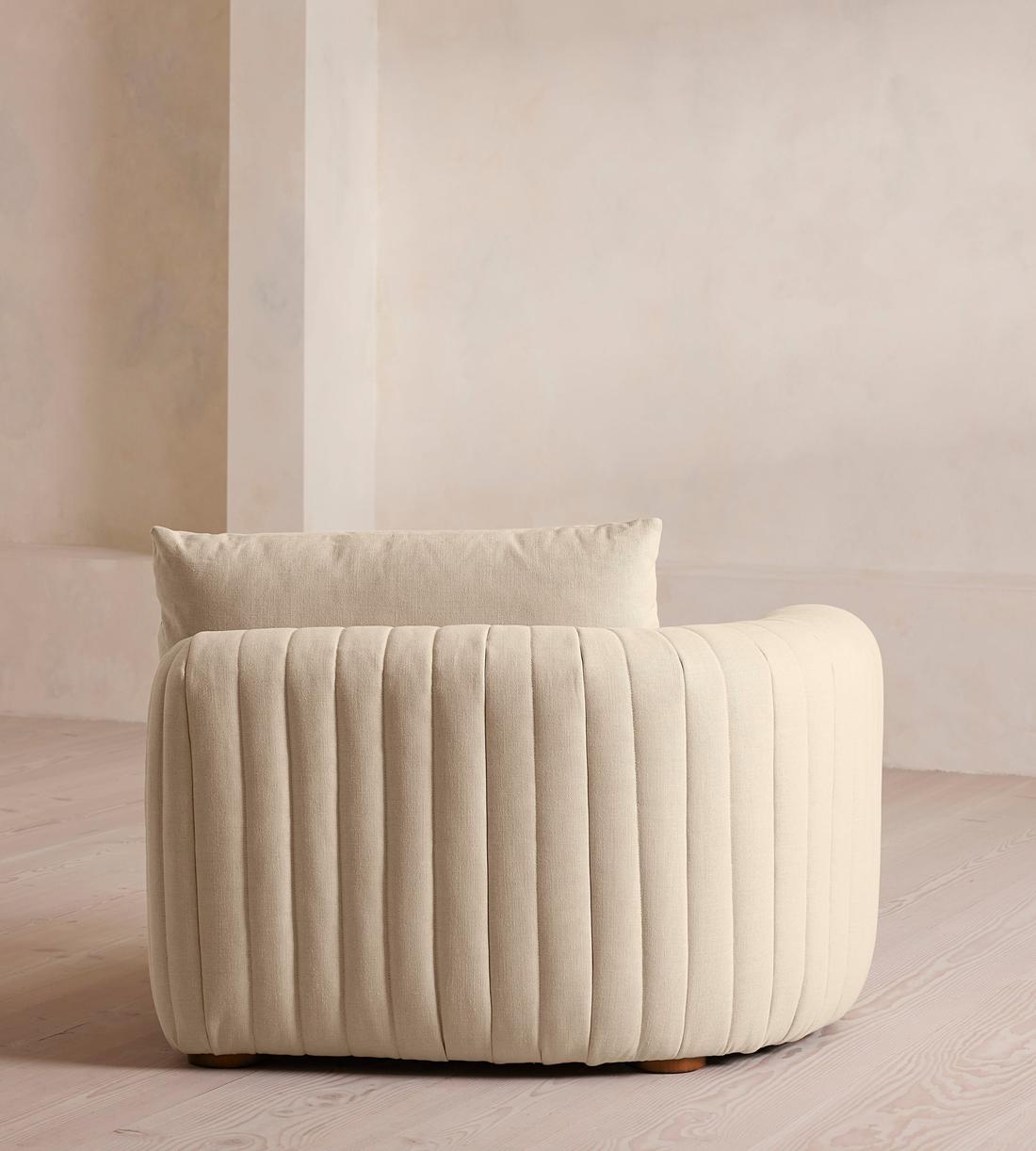 Vivienne Modular Sofa - Left Arm Module - Linen - Bisque - Image 4