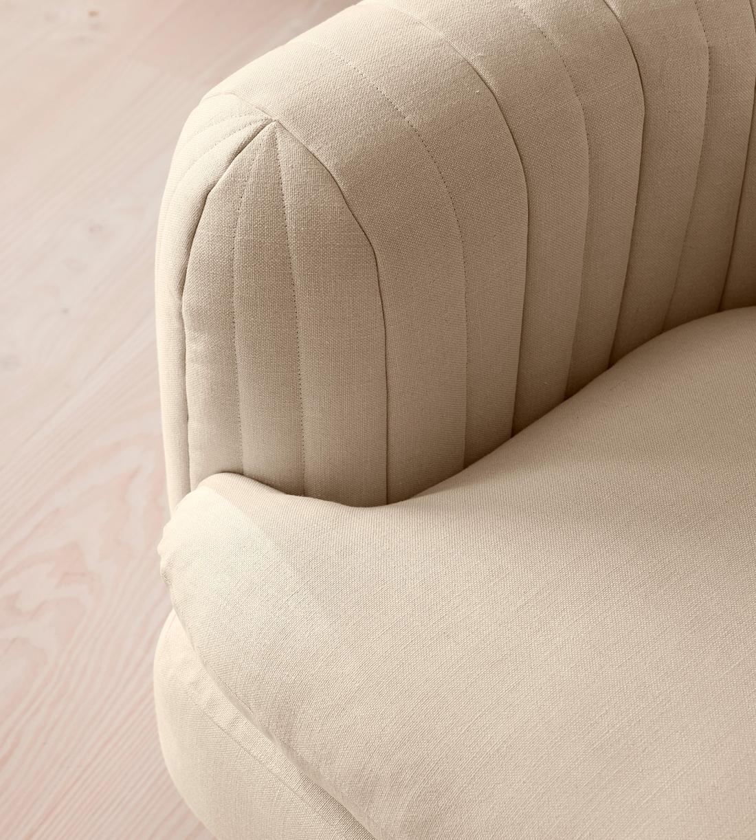 Vivienne Deeper Sit Sectional Sofa - Left Arm Module - Linen - Bisque - US - Image 5
