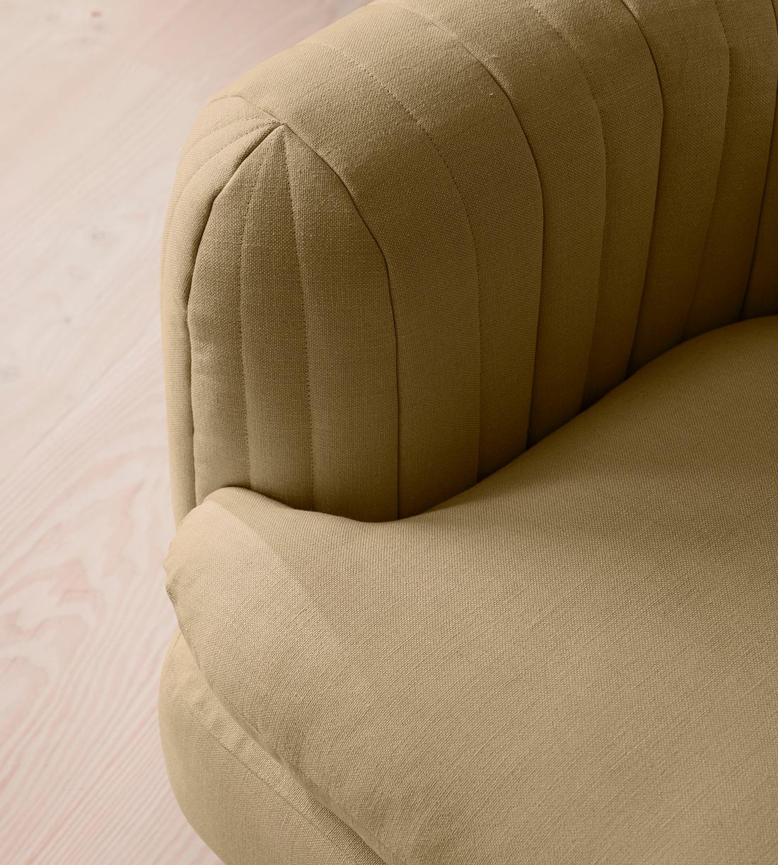 Vivienne Deeper Sit Sectional Sofa - Armless Module - Linen - Wheat - US - Image 5