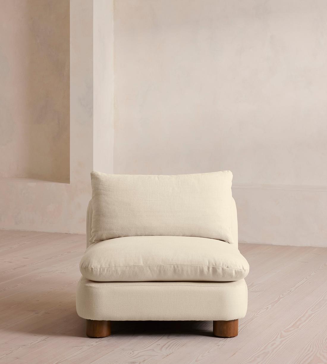 Vivienne Sectional Sofa - Armless Module - Linen - Bisque - US - Image 1