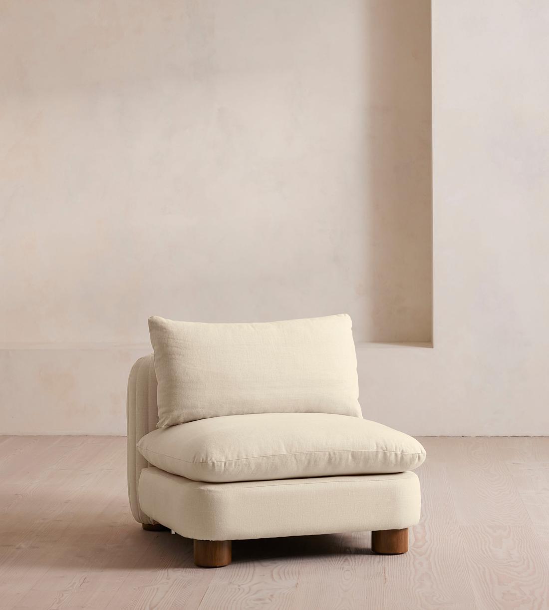 Vivienne Sectional Sofa - Armless Module - Linen - Bisque - US - Image 2