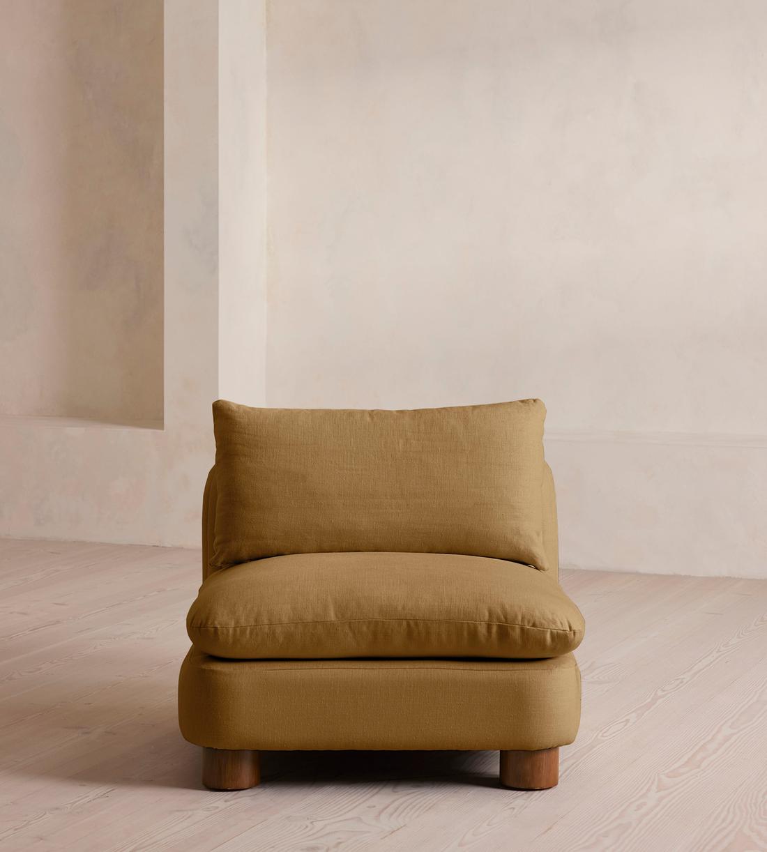 Vivienne Ottoman - Linen - Ochre - US - Image 1