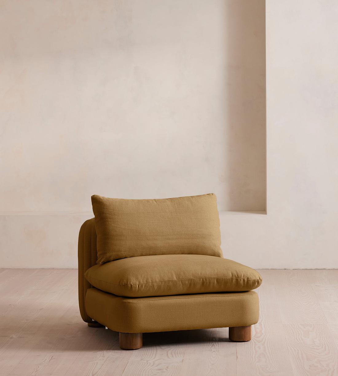 Vivienne Ottoman - Linen - Ochre - US - Image 2