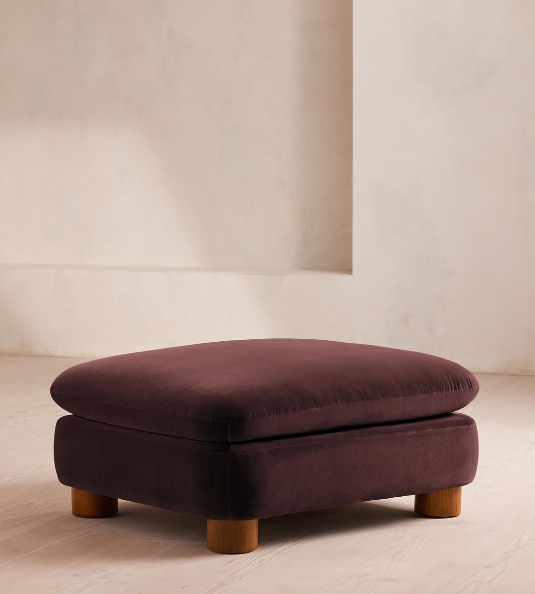 Vivienne Ottoman - Velvet - Aubergine - US - Image 1