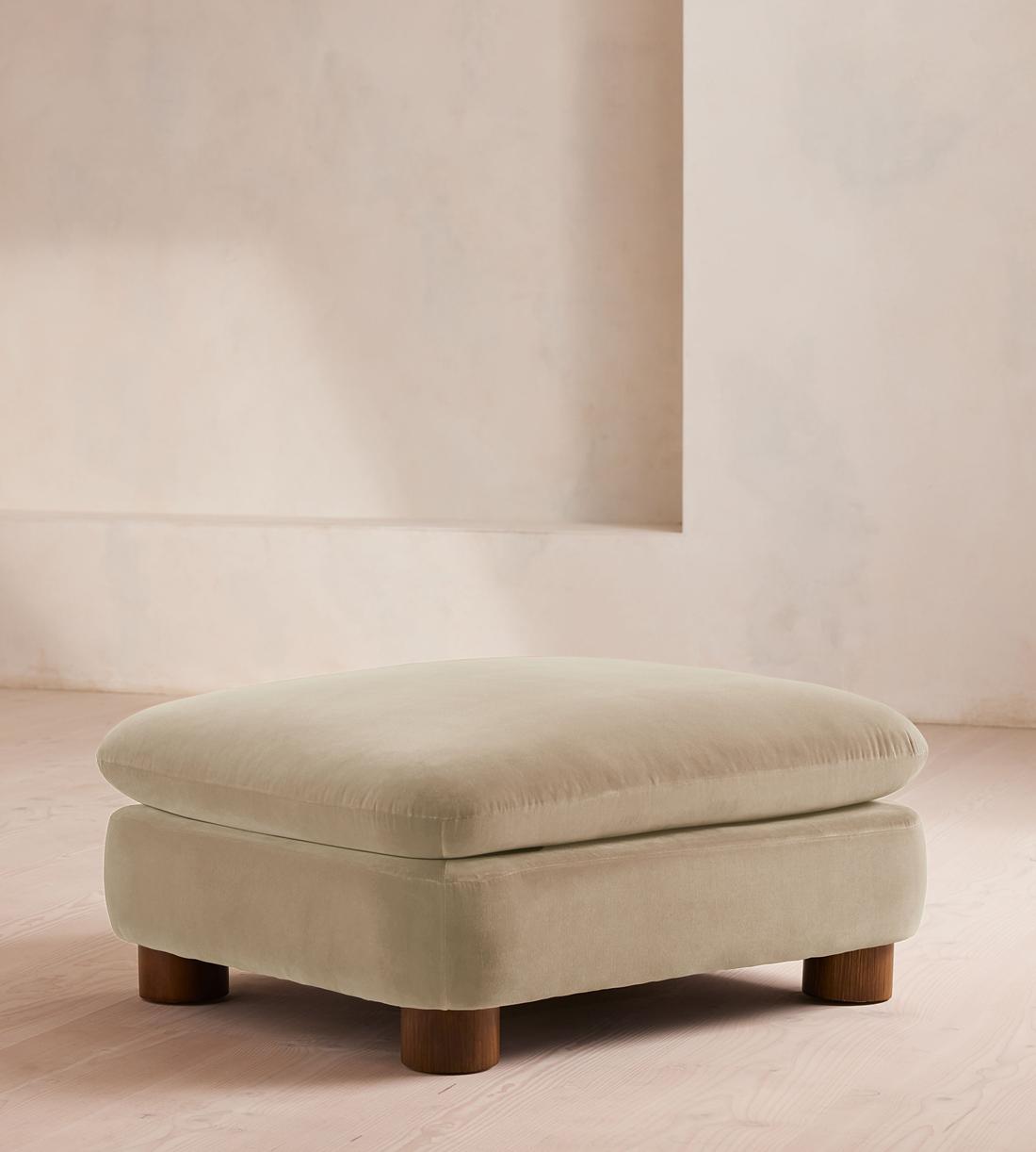 Vivienne Ottoman - Velvet - Oyster - UK - Listing - Image 1