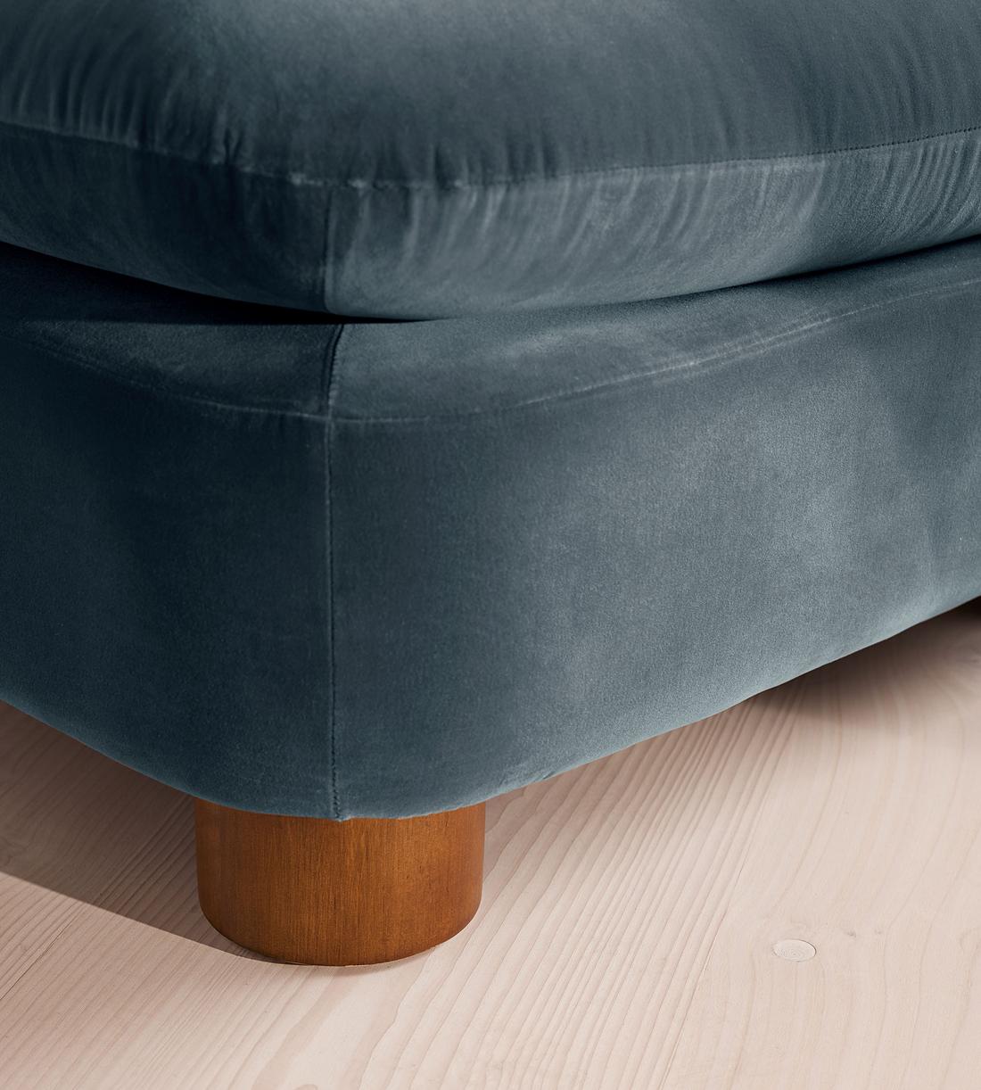 Vivienne Ottoman - Velvet Grey Blue - Image 4