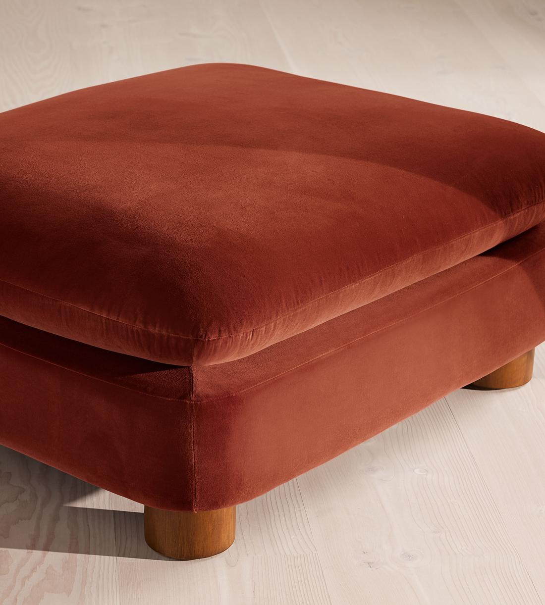 Vivienne Ottoman - Velvet Rust - Image 5