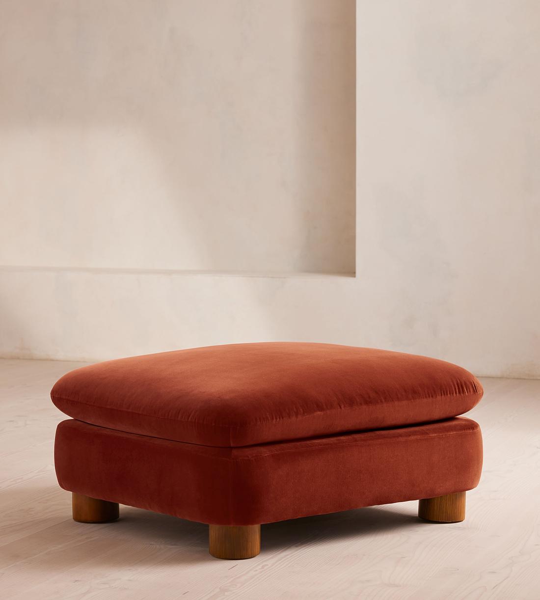 Vivienne Ottoman - Velvet Rust - US - Listing - Image 1