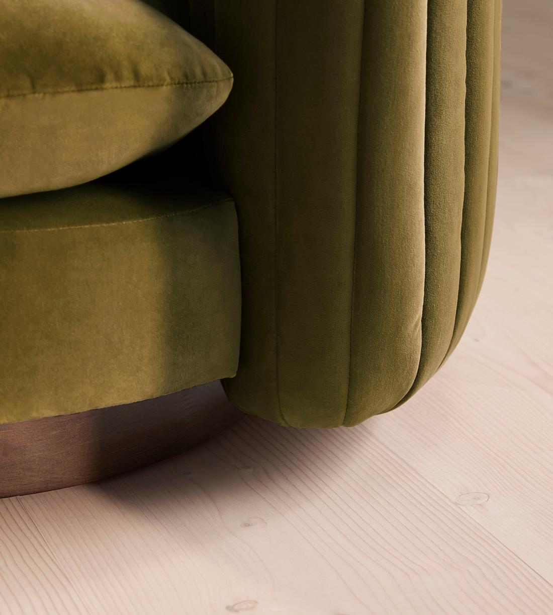 Vivienne Armchair - Velvet - Olive - Images - Image 7