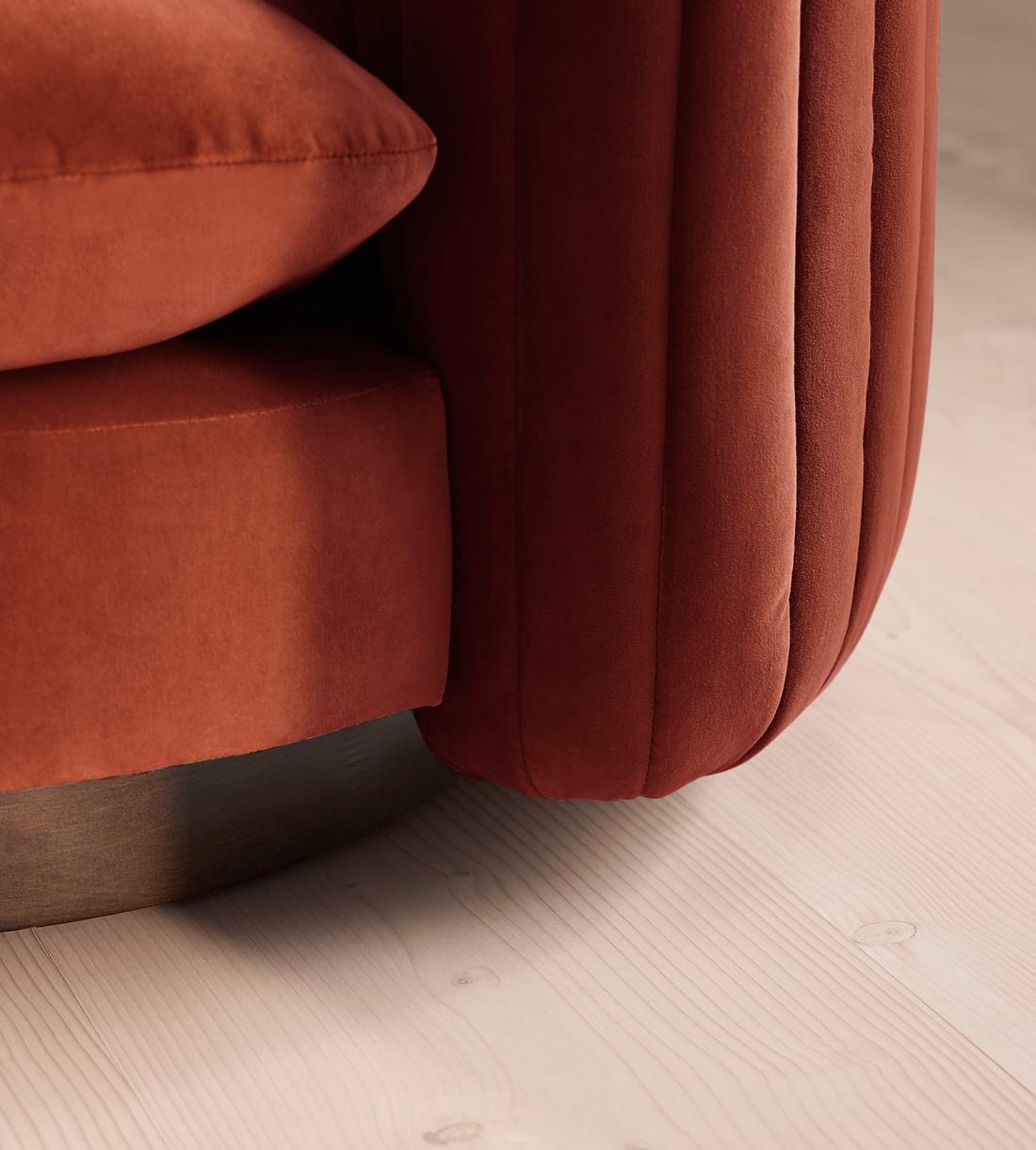 Vivienne Armchair - Velvet - Rust - US - Images - Image 5