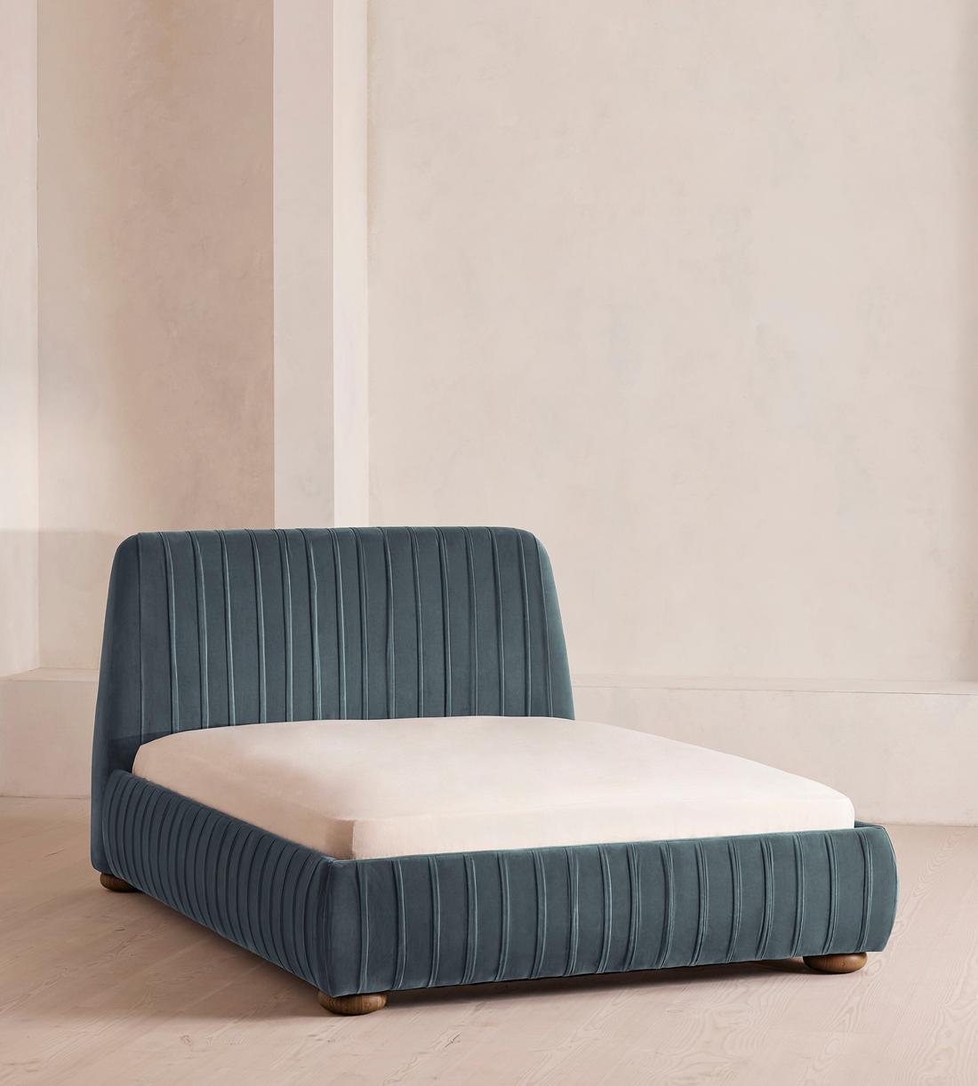 Vivienne Bed - King - Velvet - Grey Blue - US - Listing - Image 3