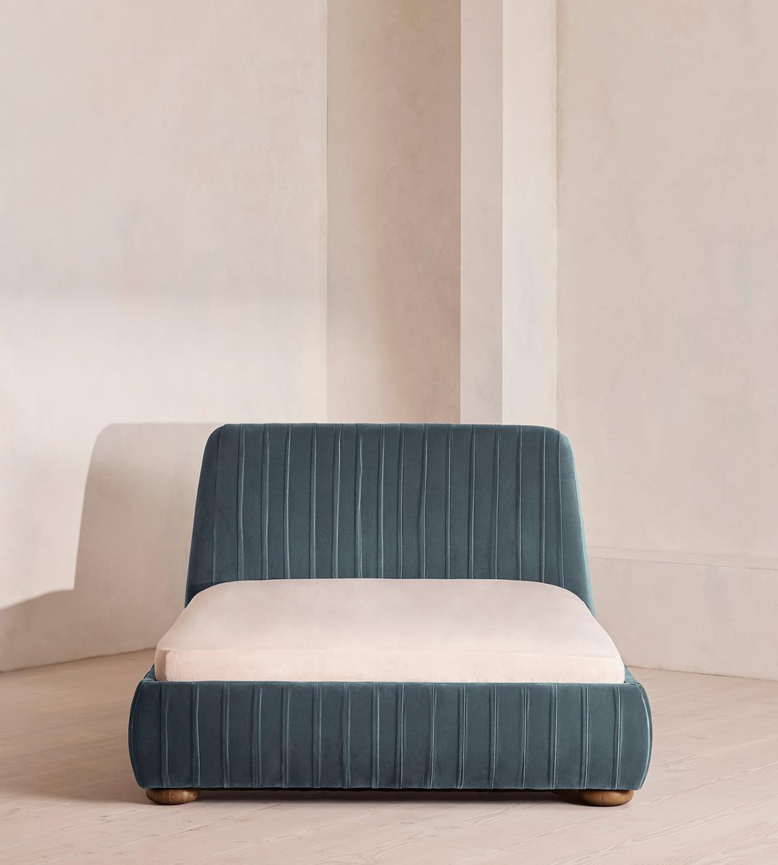 Vivienne Bed - King - Velvet - Grey Blue - US - Listing - Image 4