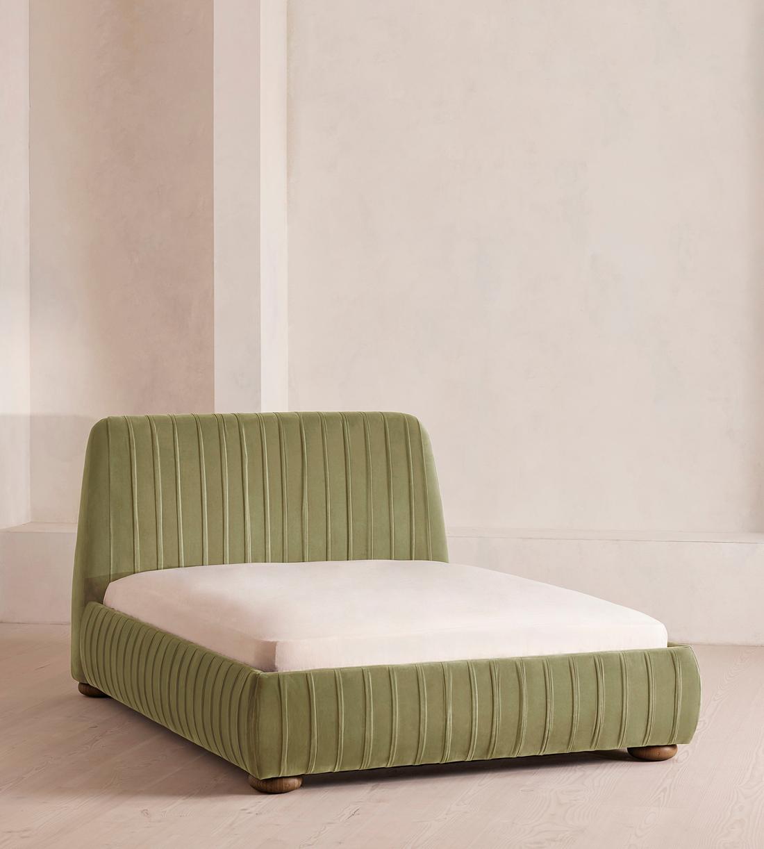Vivienne Bed - Full - Velvet - Lichen - US - Listing - Image 1
