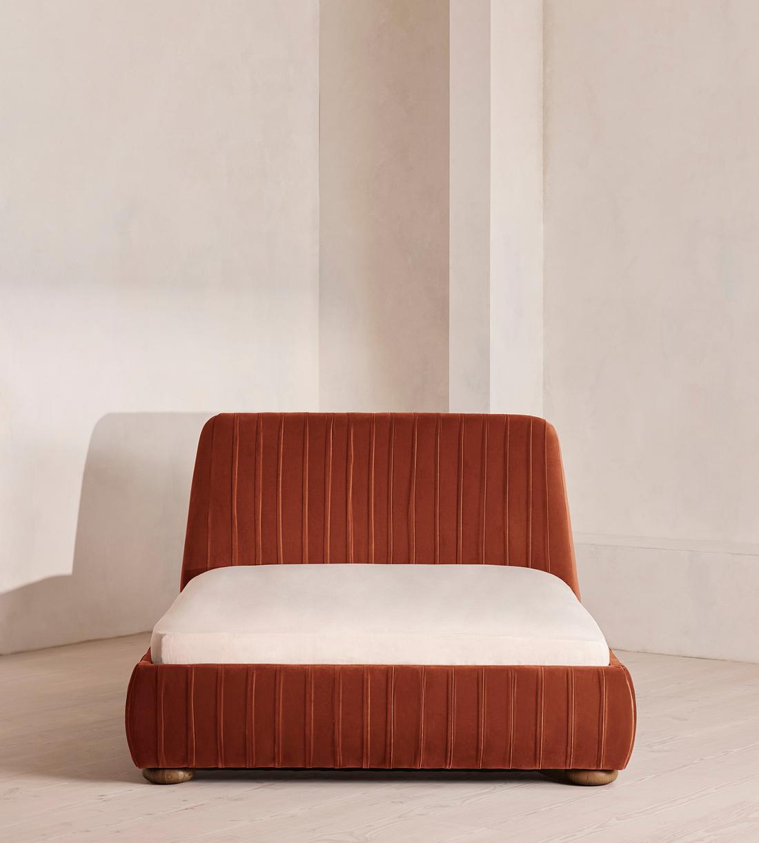 Vivienne Bed - Full - Velvet - Rust - US - Listing - Image 2