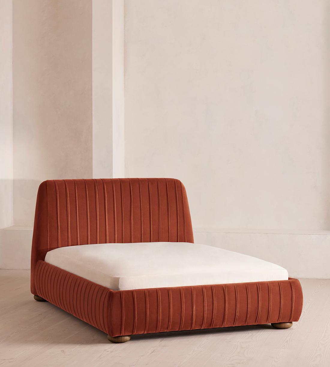 Vivienne Bed - King - Velvet - Rust - US - Listing - Image 1
