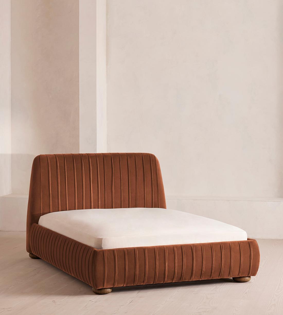 Vivienne Bed - Full - Velvet - Cinnamon - US - Listing - Image 1