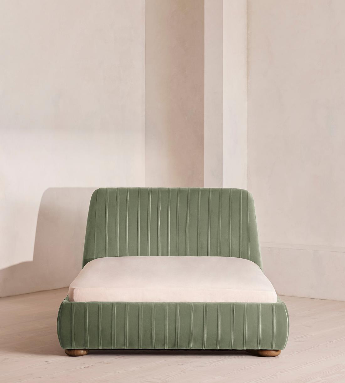 Vivienne Bed - Double - Velvet - Seafoam - UK - Listing - Image 2