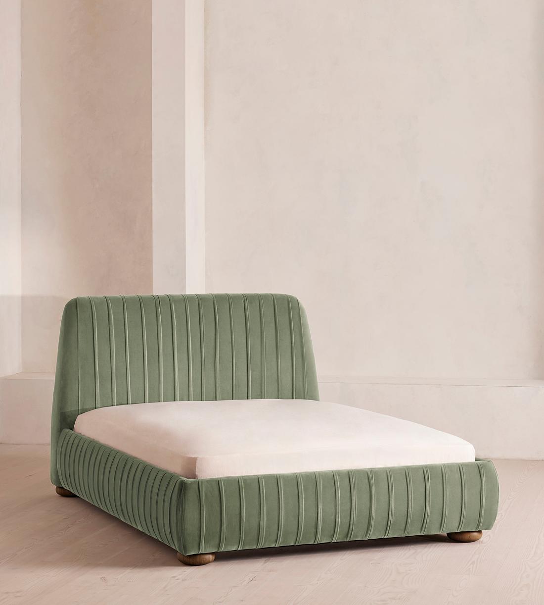 Vivienne Bed - Full - Velvet - Seafoam - US - Listing - Image 1