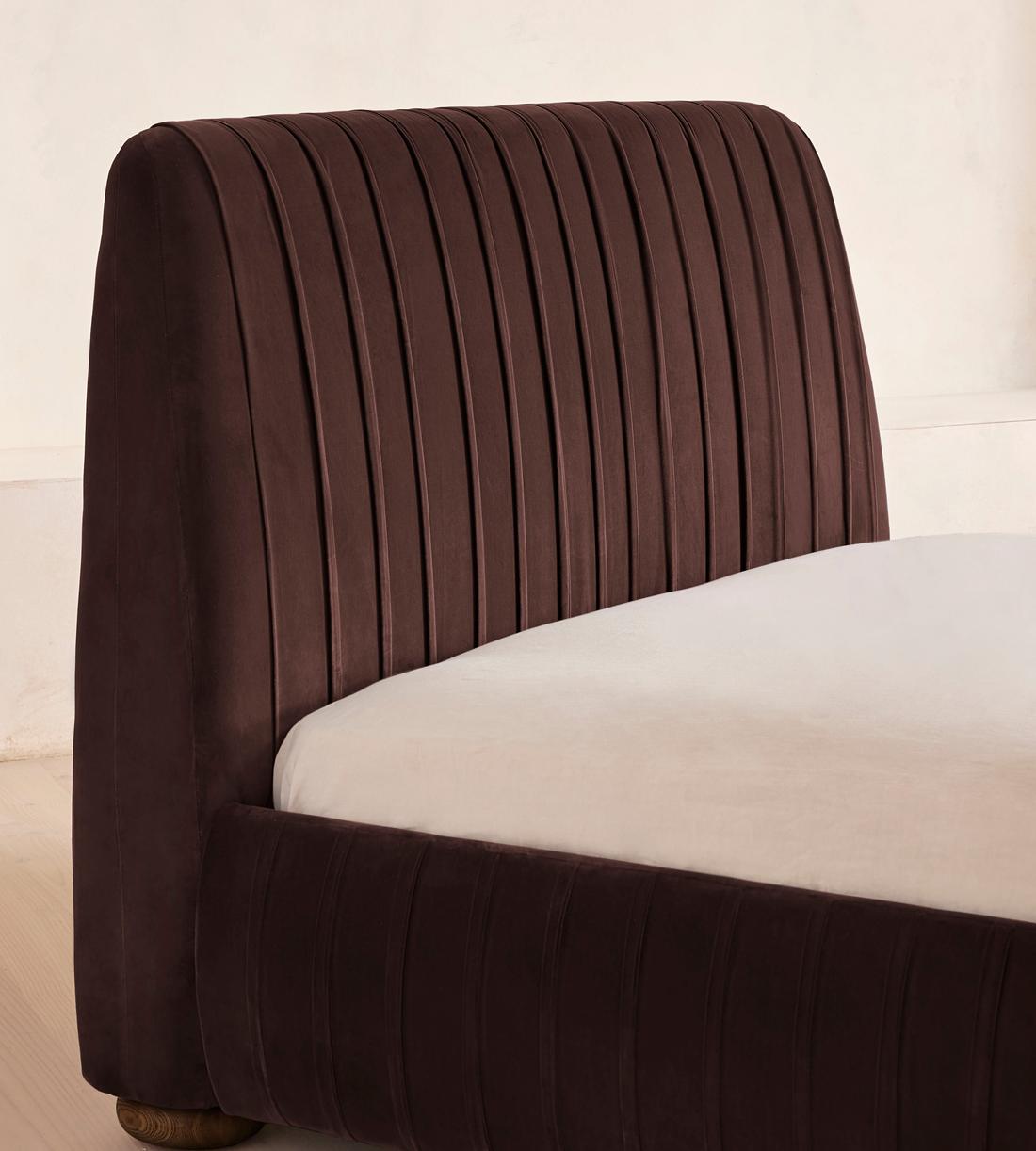 Vivienne Bed - Full - Velvet - Aubergine - US - Images - Image 3