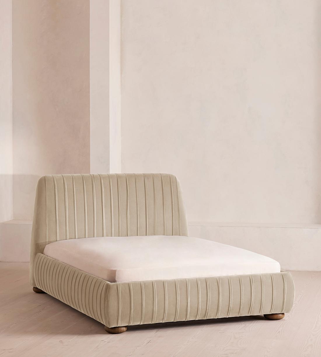 Vivienne Bed - King - Velvet - Oyster - US - Listing - Image 1