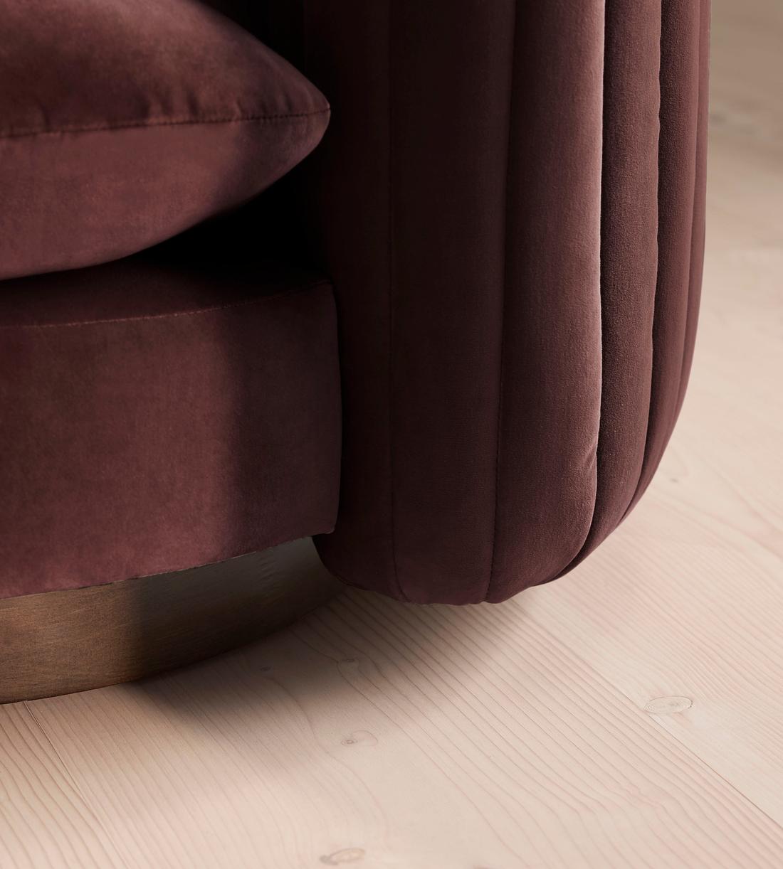 Vivienne Armchair - Velvet - Aubergine - UK - Images - Image 6