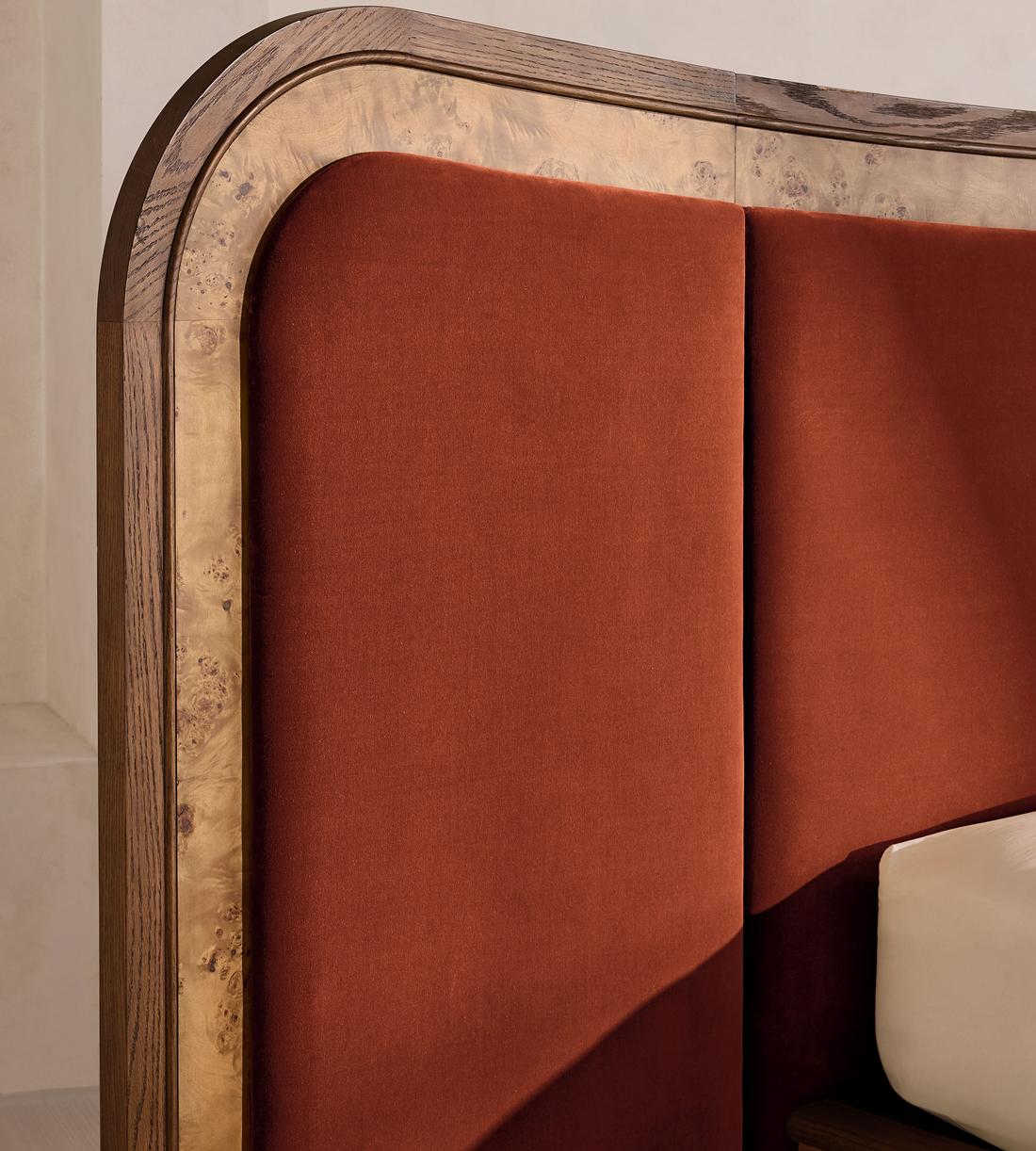 Alana Bed - Queen - Velvet - Rust - US - Images - Image 3
