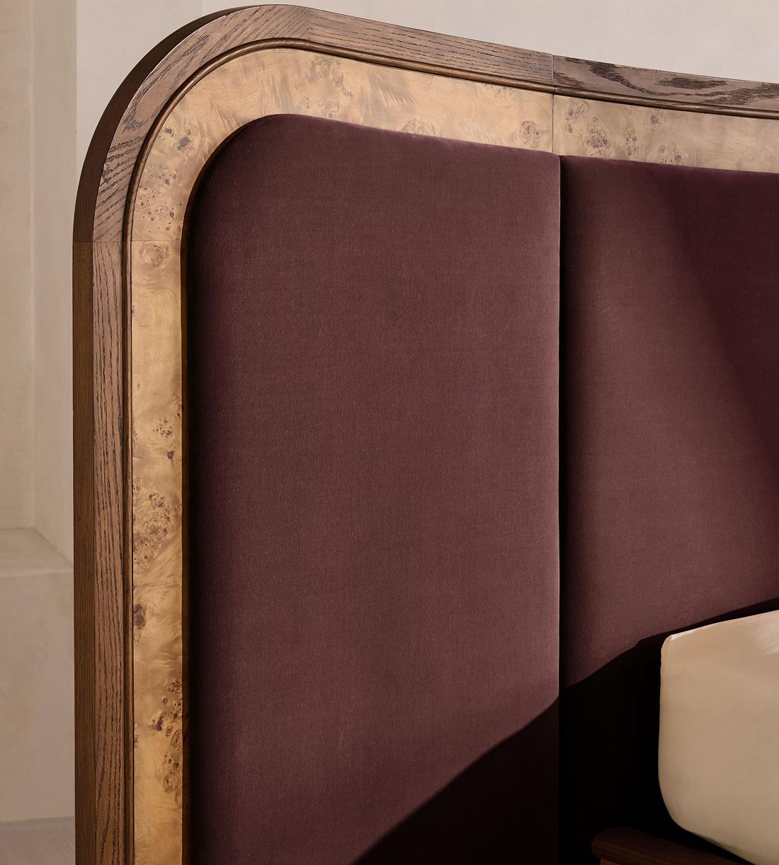 Alana Bed - Queen - Velvet - Aubergine - US - Images - Image 3