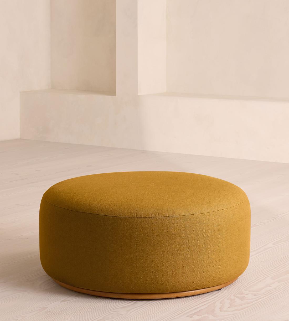 Aline Ottoman - Linen - Turmeric - UK - Image 1