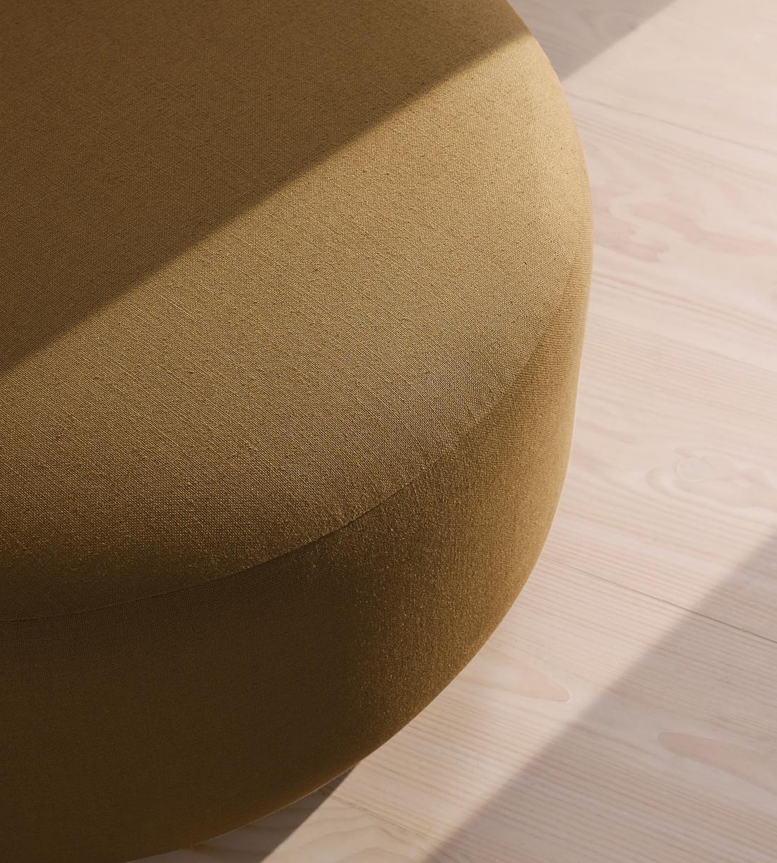 Aline Ottoman - Linen - Ochre - Image 3