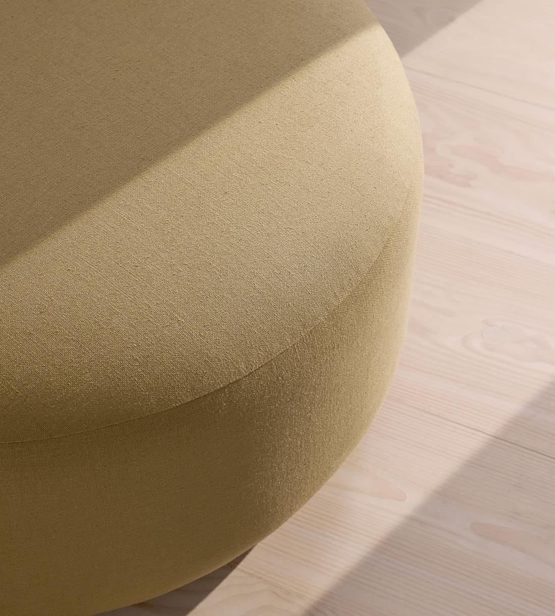 Aline Ottoman - Linen - Wheat - Image 3