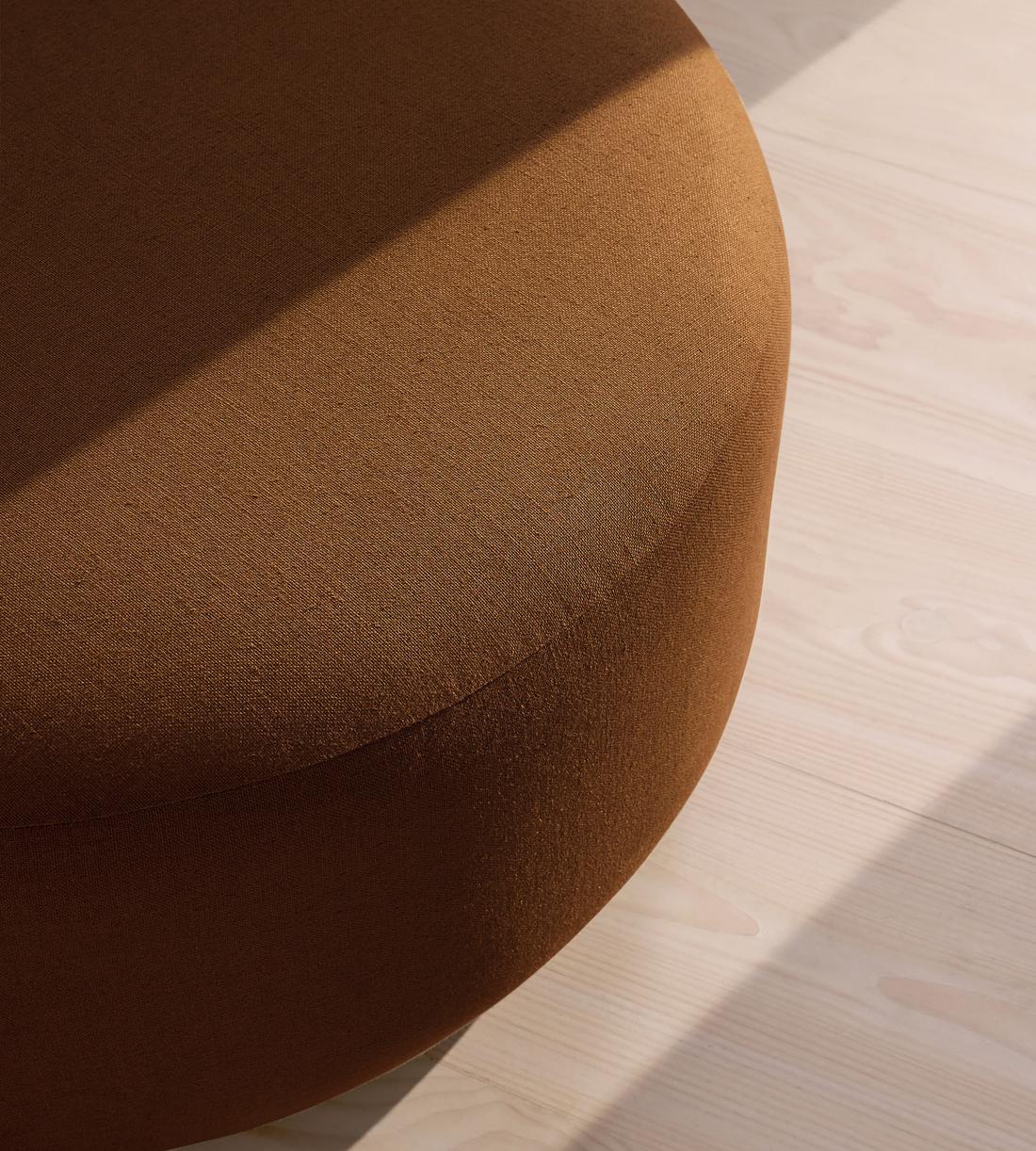 Aline Ottoman - Linen - Terracotta - US - Images - Image 3